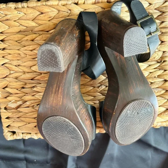 BAMBOO Black heeled sandals WOMEN SIZE 7 - Picture 5 of 9